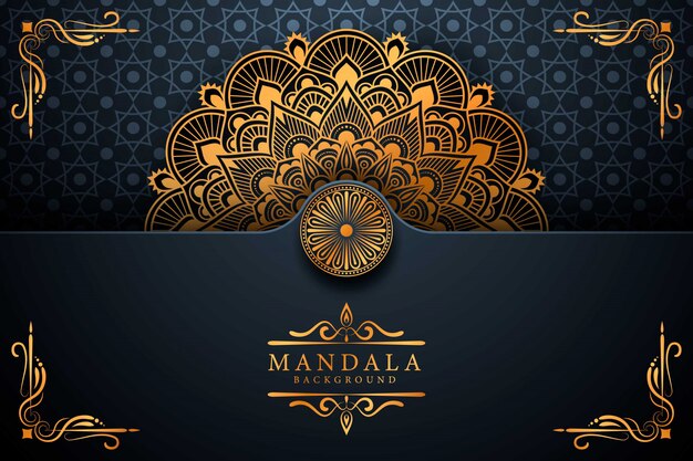 Stile di arabesque di lusso del fondo della mandala del fiore