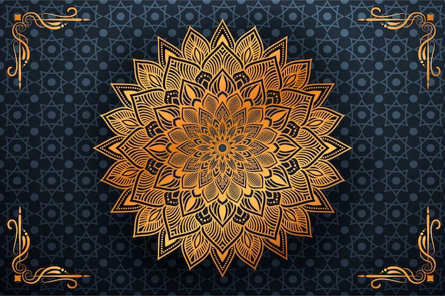 Vector flower luxury mandala background arabesque style