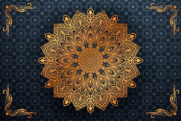 Stile di arabesque di lusso del fondo della mandala del fiore