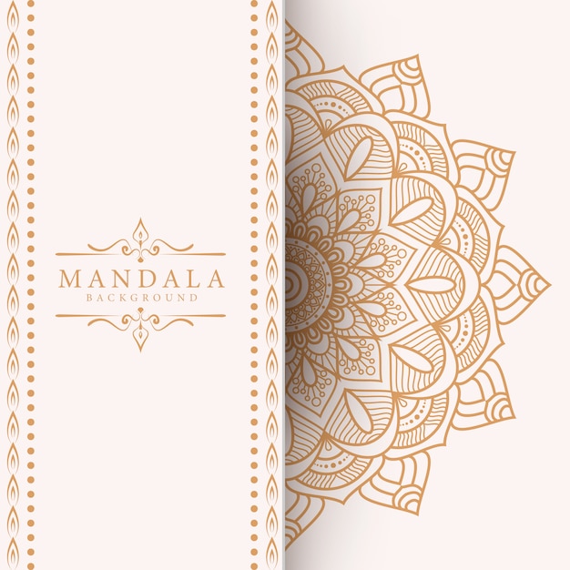 Flower luxury mandala background arabesque style