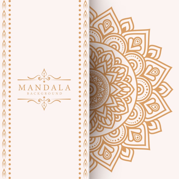 Vector flower luxury mandala background arabesque style