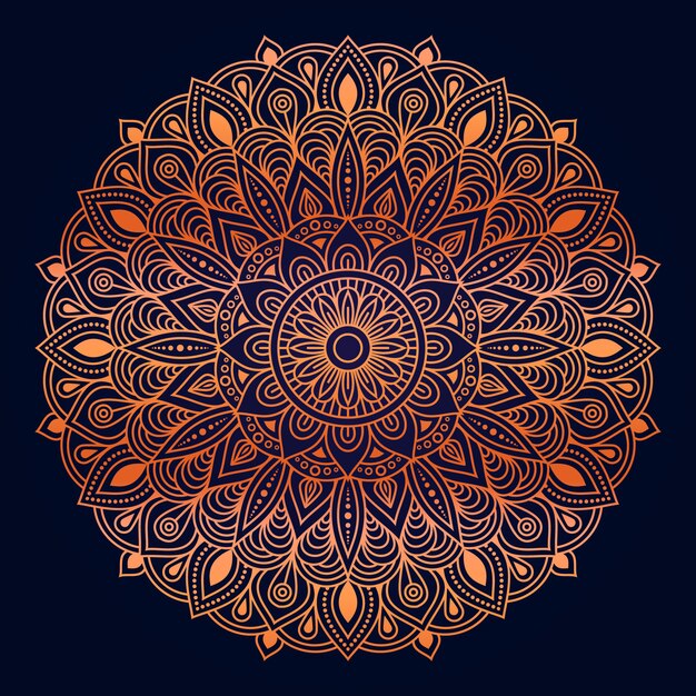 Stile di arabesque di lusso del fondo della mandala del fiore