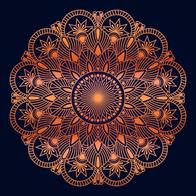 Vector flower luxury mandala background arabesque style