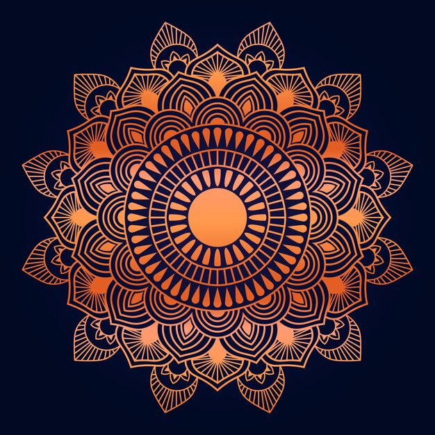 Stile di arabesque di lusso del fondo della mandala del fiore