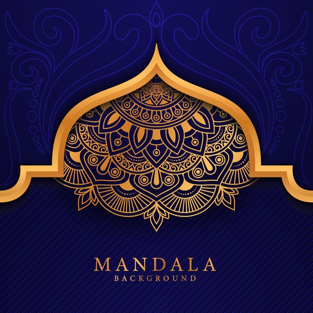 Stile di arabesque di lusso del fondo della mandala del fiore