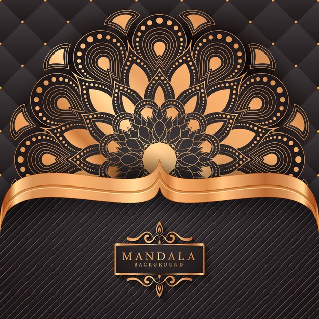 Vector flower luxury mandala background arabesque style