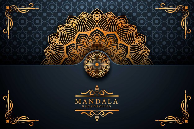 Stile di arabesque di lusso del fondo della mandala del fiore