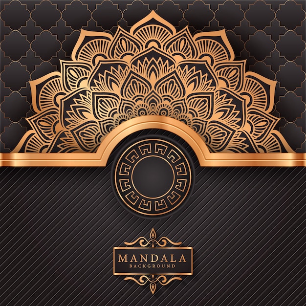 Vector flower luxury mandala background arabesque style