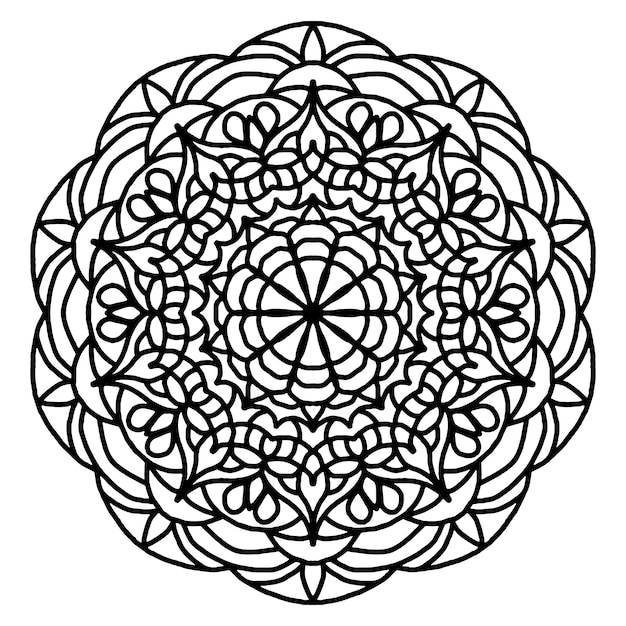 Flower Mandala Coloring Page for Kids