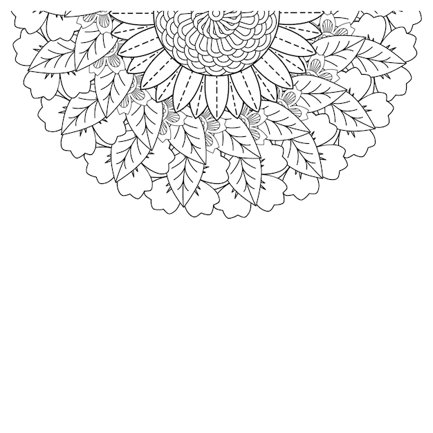 Flower mandala coloring page and mandala coloring page with best floral coloring page