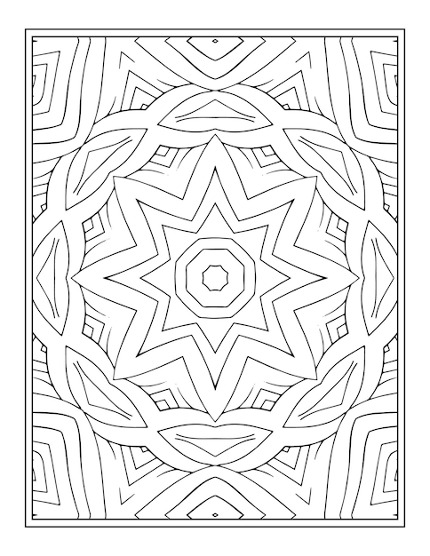 Vector flower mandala coloring page mandala pattern coloring book