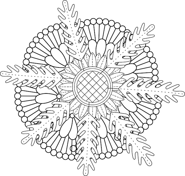 Flower Mandala Coloring Page