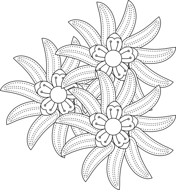 Flower mandala coloring page