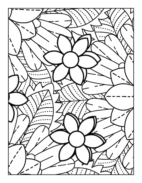 Flower mandala coloring page