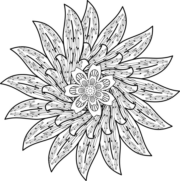 Flower Mandala Coloring Page