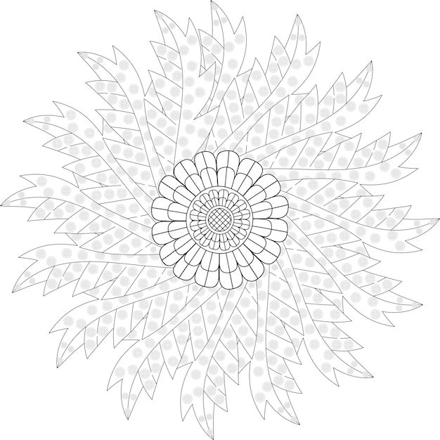 Flower Mandala Coloring Page