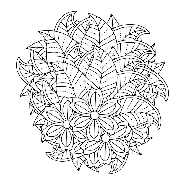 Flower mandala coloring page