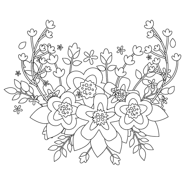 Flower mandala coloring page