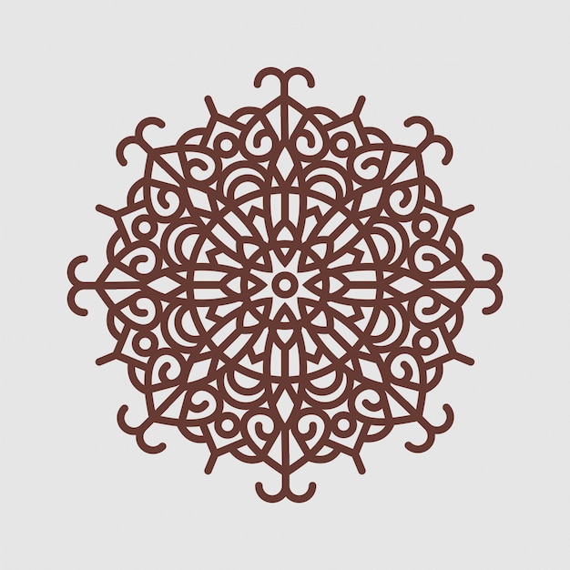 Flower mandala decorative element