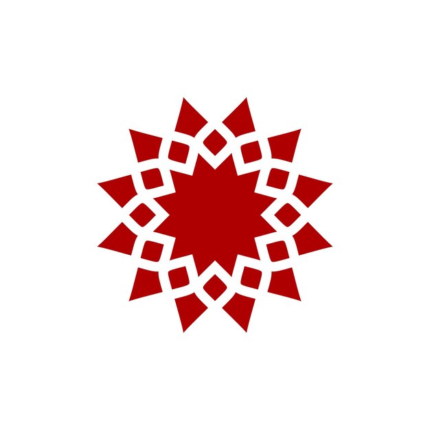 Vettore modello di logo vettoriale icona mandala fiore