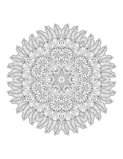 Mandala di fiori. mandala. mandala da colorare. fiore