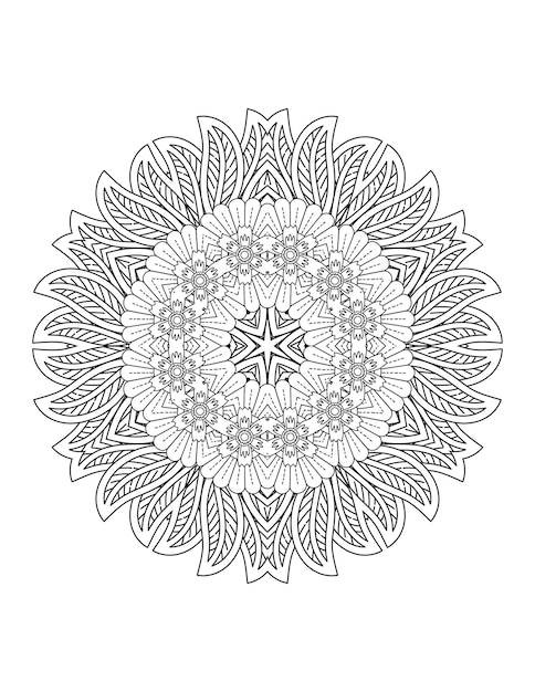 Mandala di fiori. mandala. mandala da colorare. fiore