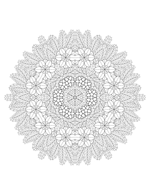 Mandala di fiori. mandala. mandala da colorare. fiore