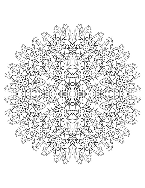 Mandala di fiori. mandala. mandala da colorare. fiore