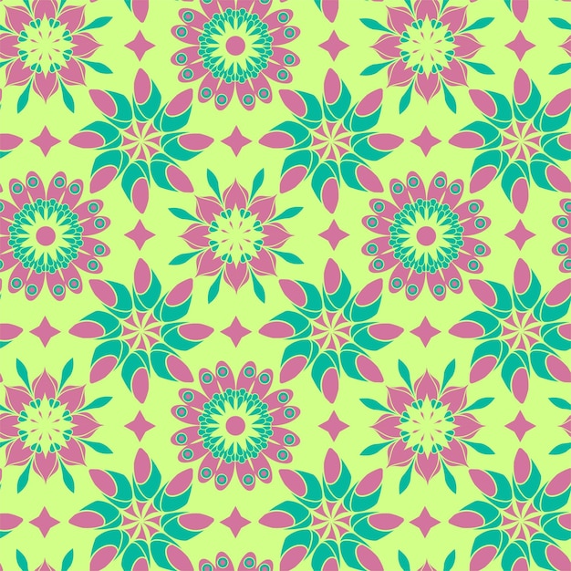 flower mandala pattern vector illustration