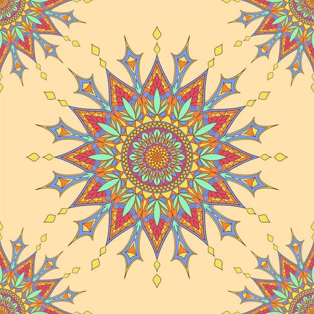 flower mandala pattern vector illustration