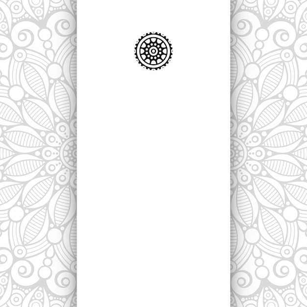 Flower mandala. simple mandala background with copy space.