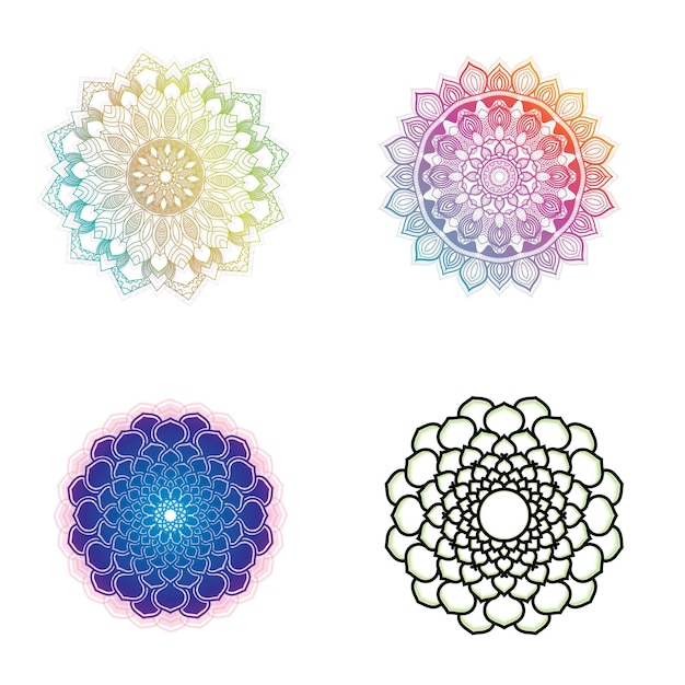 Flower Mandala vector illustration images