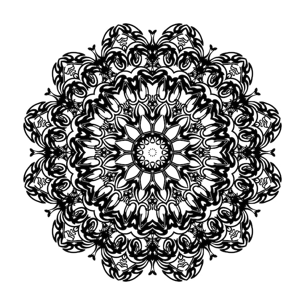 Flower Mandala vector illustration round for coloring book decorative round ornaments