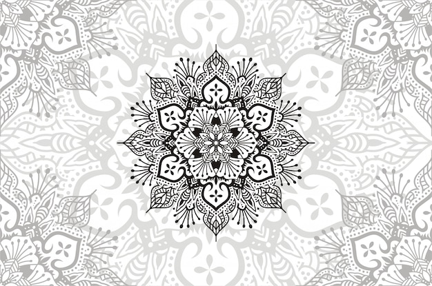 Mandala di fiori. elementi decorativi vintage. illustrazione del modello orientale.