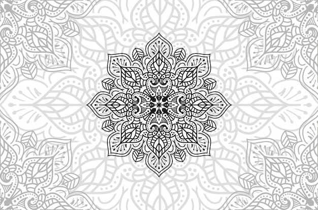 Mandala di fiori. elementi decorativi vintage. illustrazione del modello orientale.