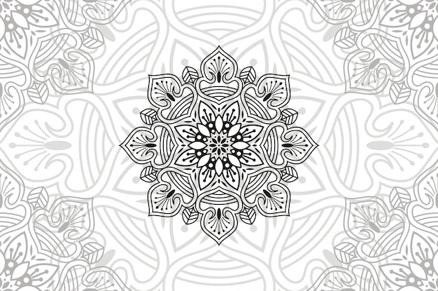 Mandala di fiori. elementi decorativi vintage. illustrazione del modello orientale.