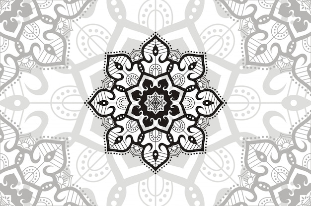 Mandala di fiori. elementi decorativi vintage. illustrazione del modello orientale.