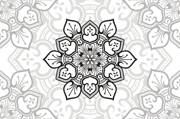 Flower Mandala. Vintage decorative elements. Oriental pattern illustration.