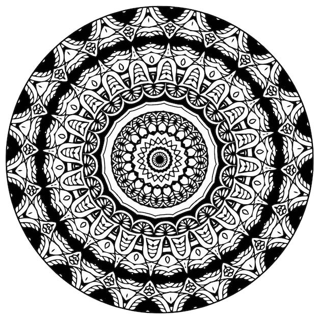 Flower Mandala. Vintage decorative elements. Oriental pattern, vector illustration.