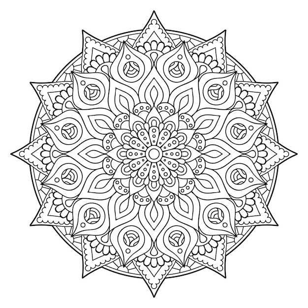 Flower Mandala, Vintage decorative elements. Oriental pattern