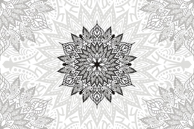 Flower Mandala. Vintage decorative elements. Oriental