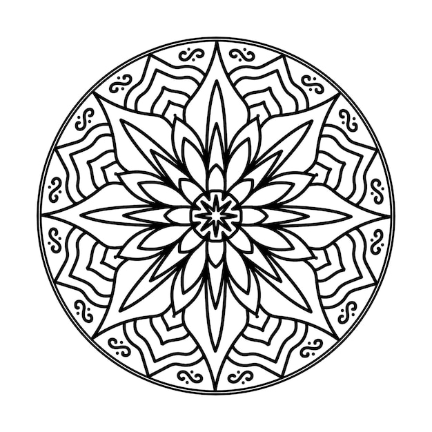 Flower Mandala Vintage decorative pattern vector illustration Coloring book page KDP interior