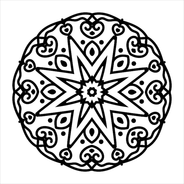 Flower Mandala Vintage decorative pattern vector illustration Coloring book page KDP interior
