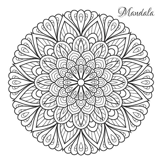 Vector flower mandala.