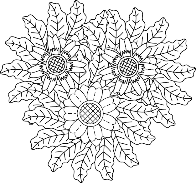 Vettore mandala fiore