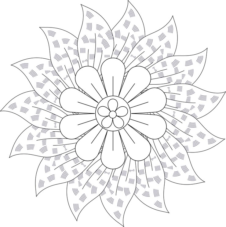 Vector 꽃 만달라