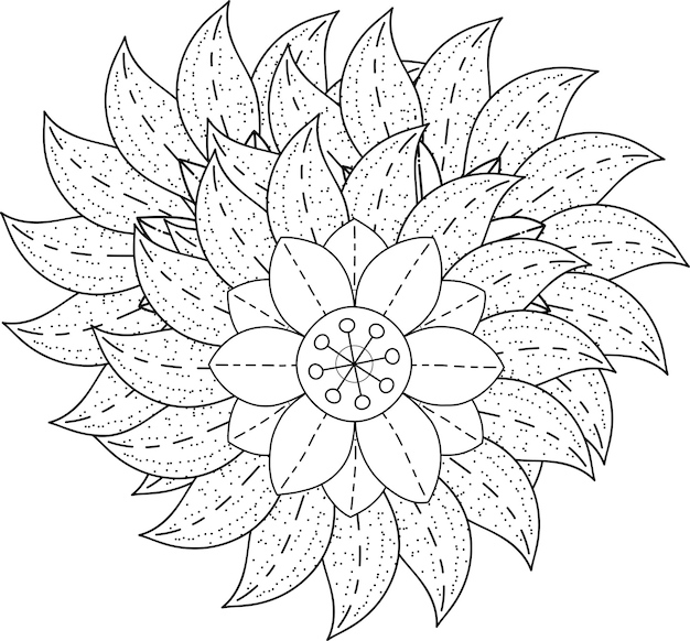 Vettore mandala fiore