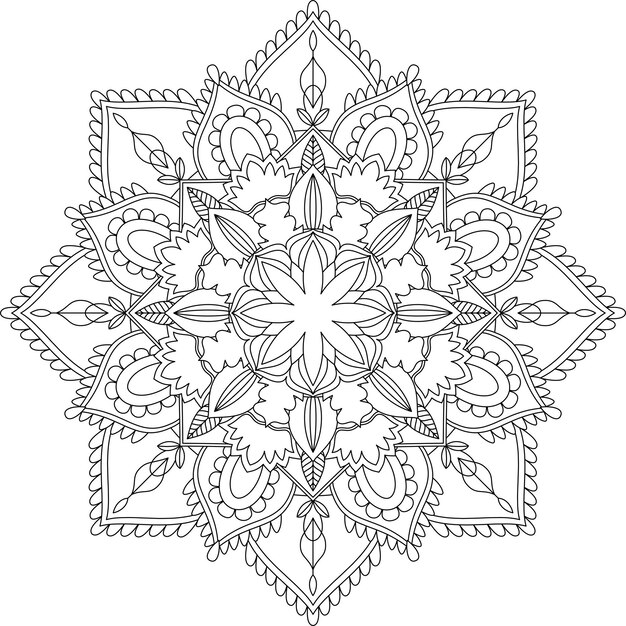 Vettore mandala fiore