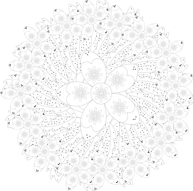 Vector flower mandala