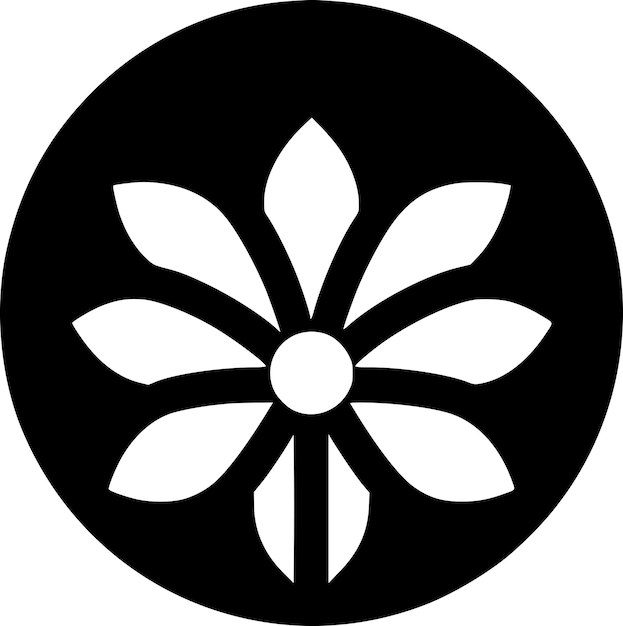 벡터 flower minimalist and flat logo vector illustration